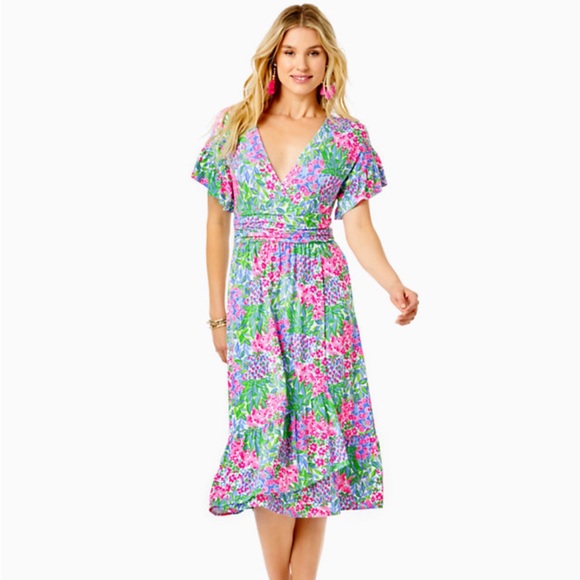 Lilly Pulitzer Dresses & Skirts - Lilly Pulitzer Juliet Ruffle Midi Dress